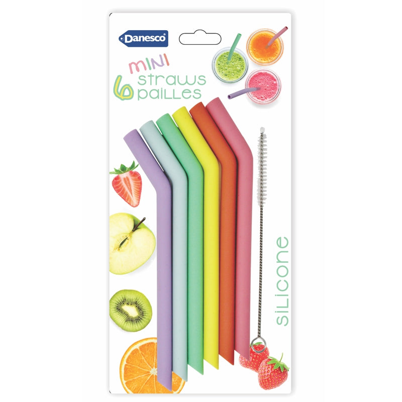Ensemble des pailles en silicone