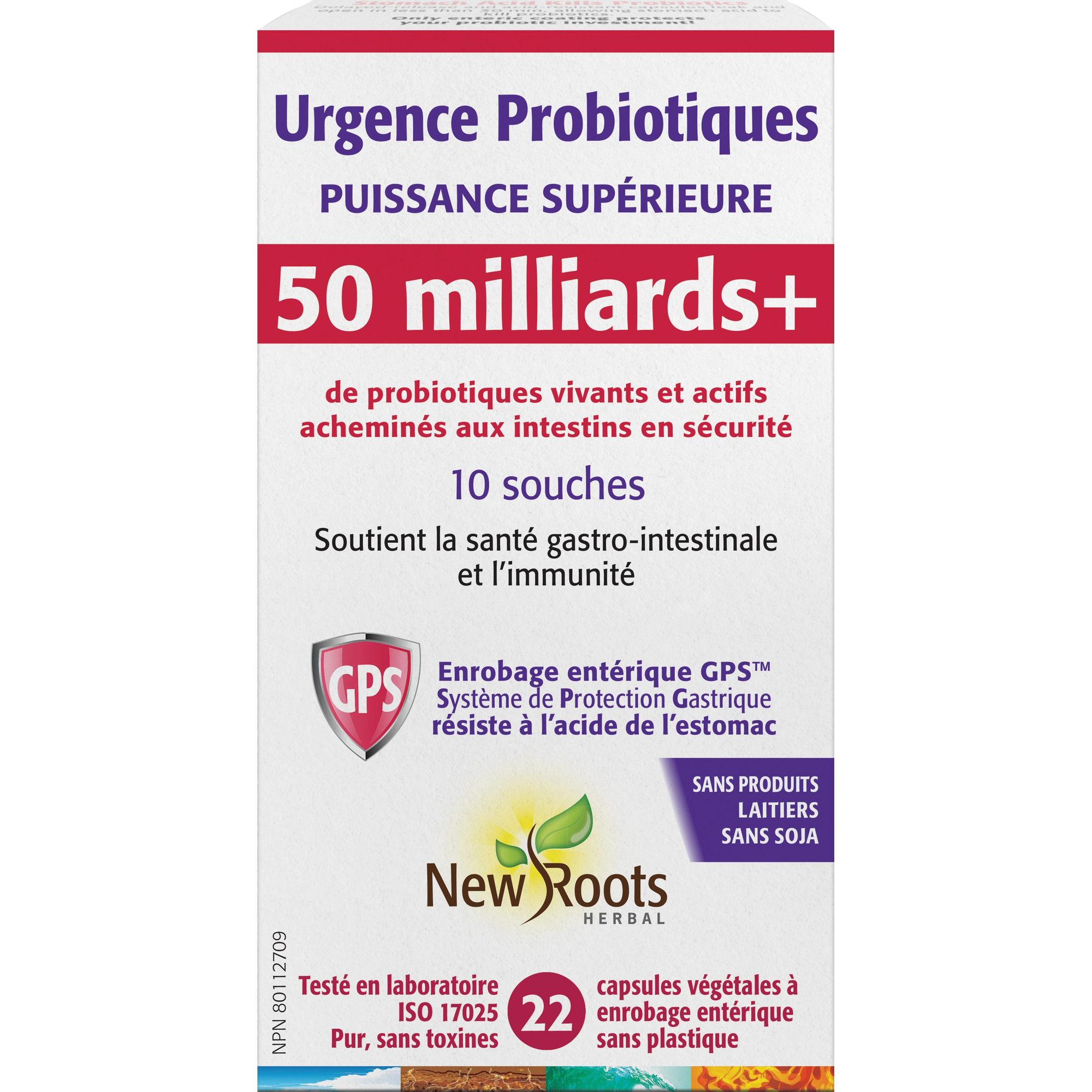 Urgence probiotiques 50 milliards (10 souches)