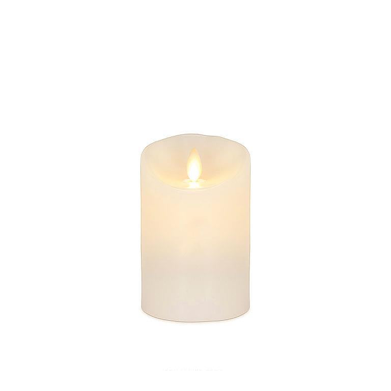 Bougie en cire à flamme vacillante