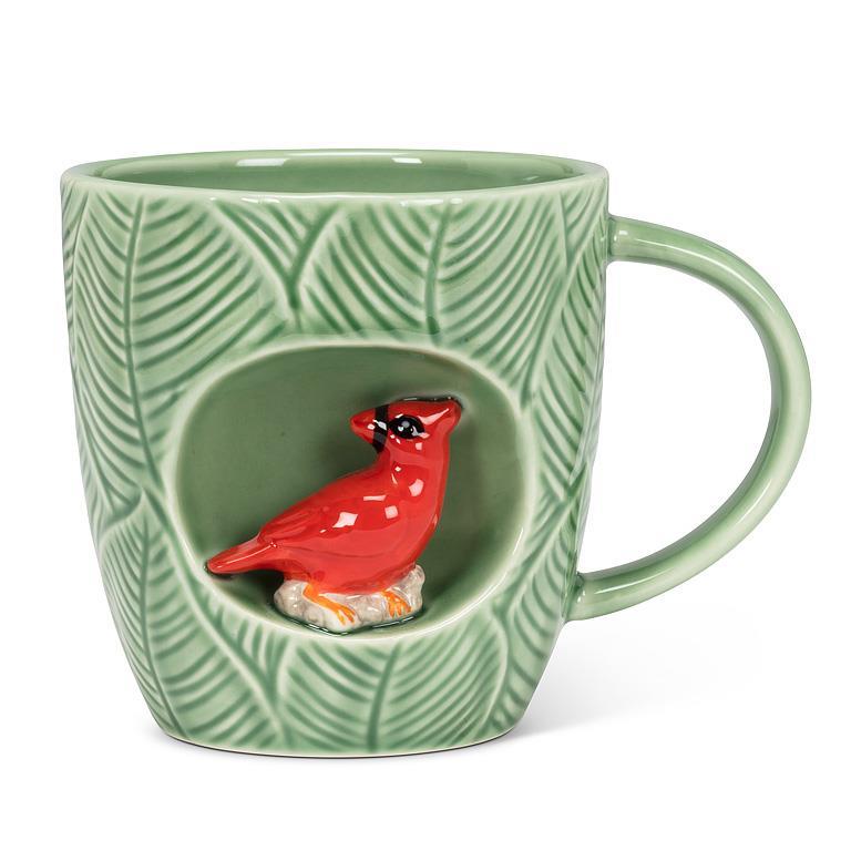 Tasse feuille et cardinal