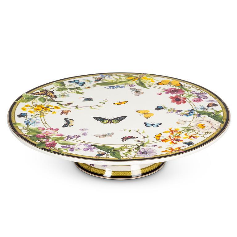 Présentoir à gâteaux sur pied papillons des jardins