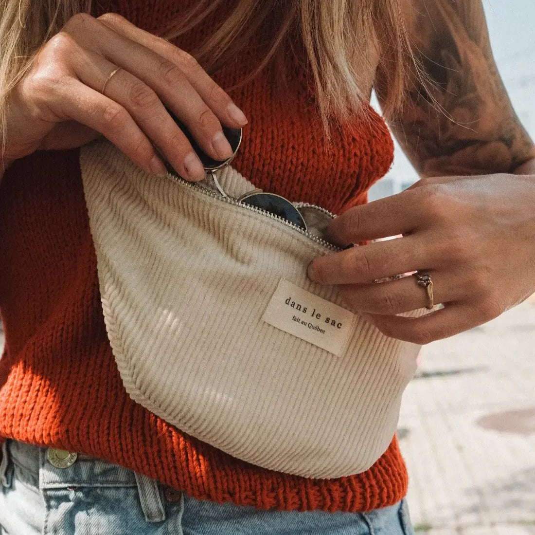 Sac banane corduroy