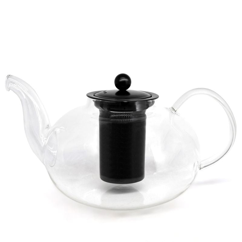Théière de verre ronde