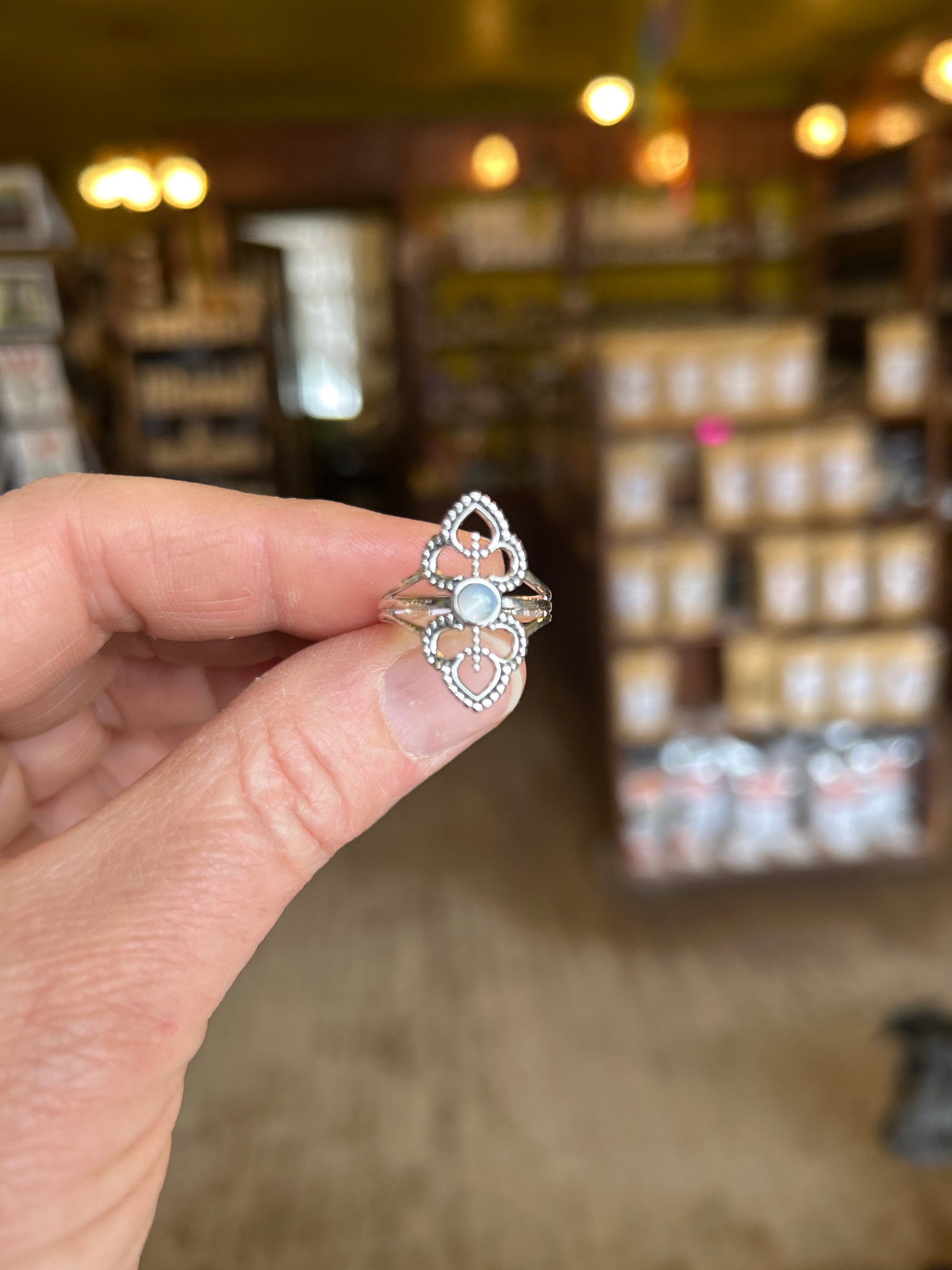 Bague Boho Doublée nacre de perle