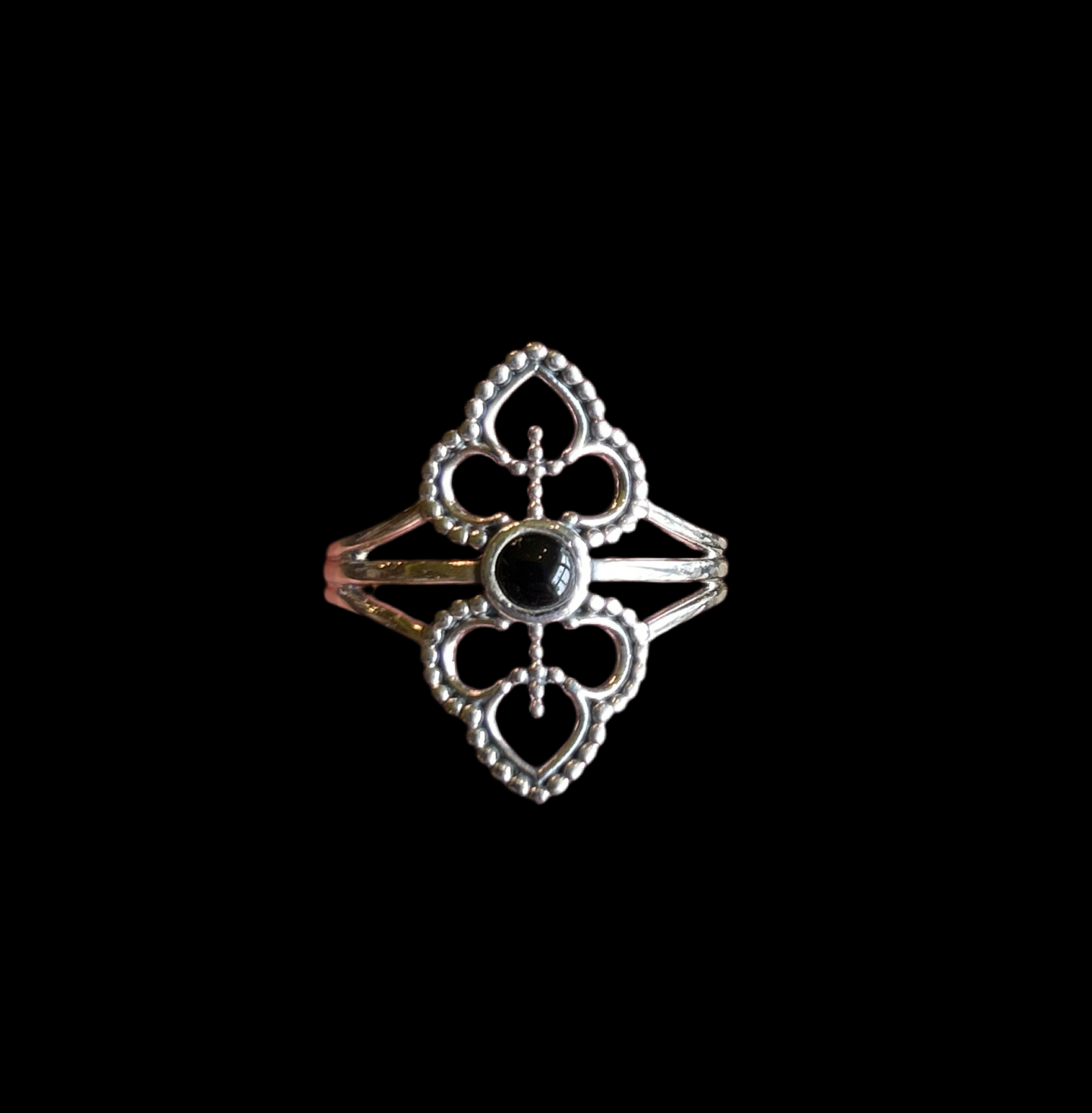 Bague Boho Doublée onyx