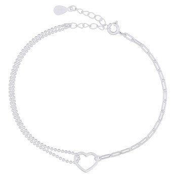 Bracelet - Coeur doublement enchaîné