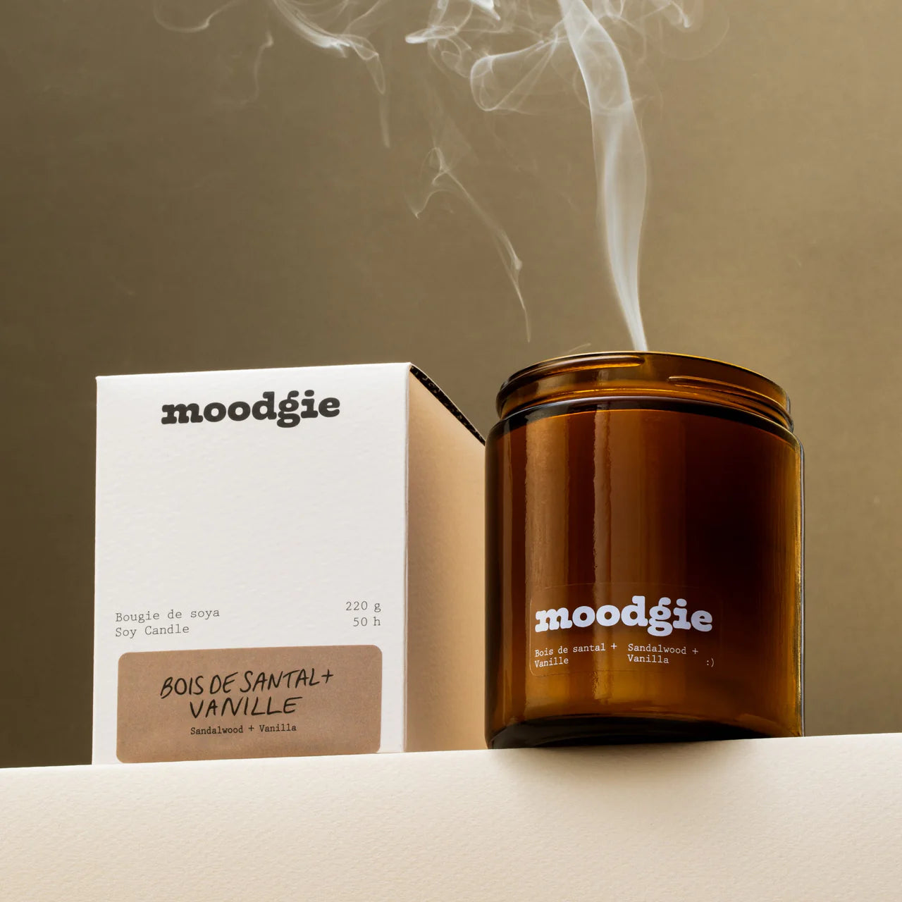 Bougie-Bois de santal + Vanille