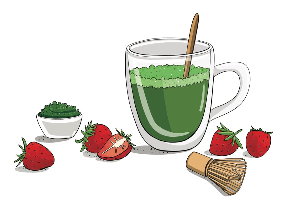 Matcha aux fraises