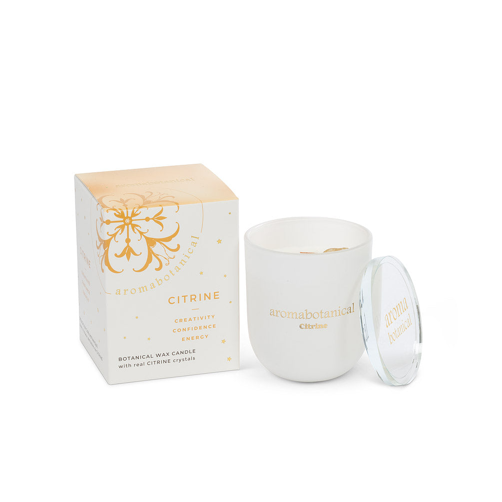 Chandelle de cristal citrine