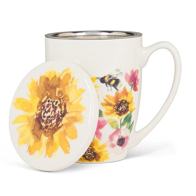 Tasse à infuser "abeilles et tournesols"