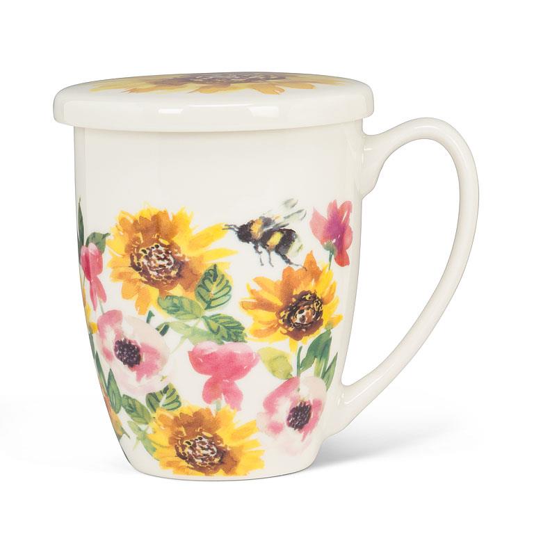 Tasse à infuser "abeilles et tournesols"