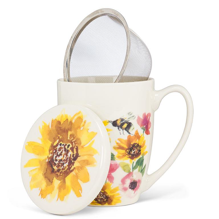 Tasse à infuser "abeilles et tournesols"