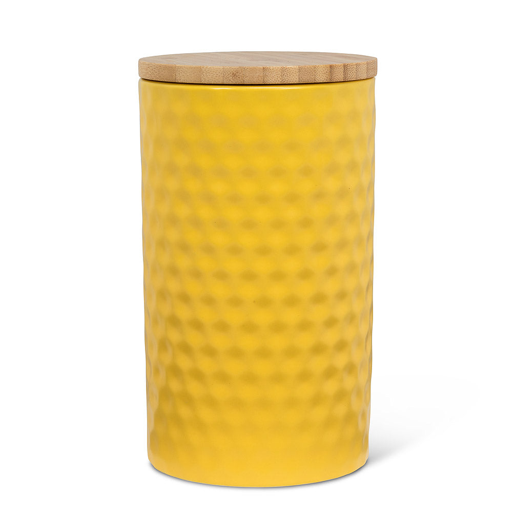 Contenant Jaune texturé hexagonal