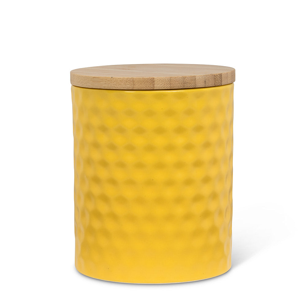 Contenant Jaune texturé hexagonal