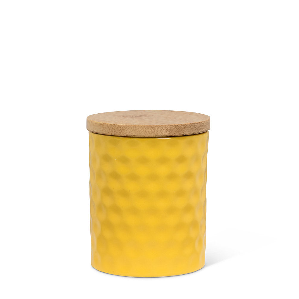 Contenant Jaune texturé hexagonal