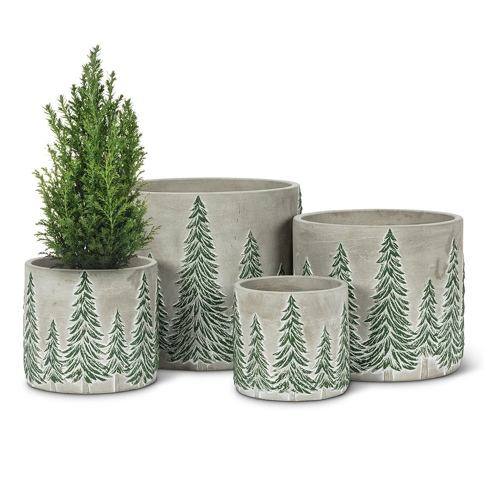 Pot sapins eneigés