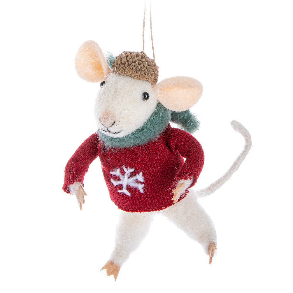 Ornement mulots en tricot