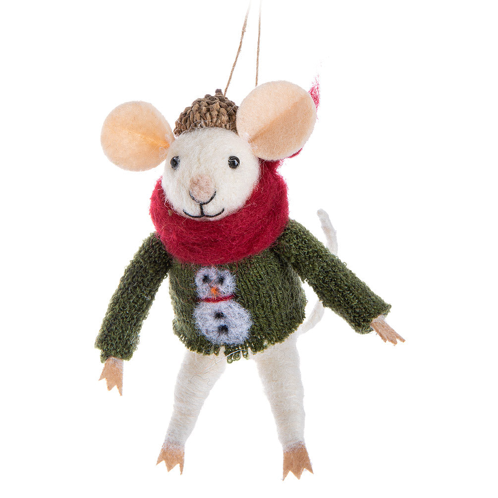 Ornement mulots en tricot