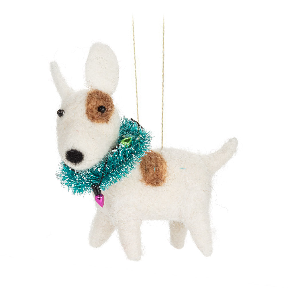 Ornement bull terrier festif