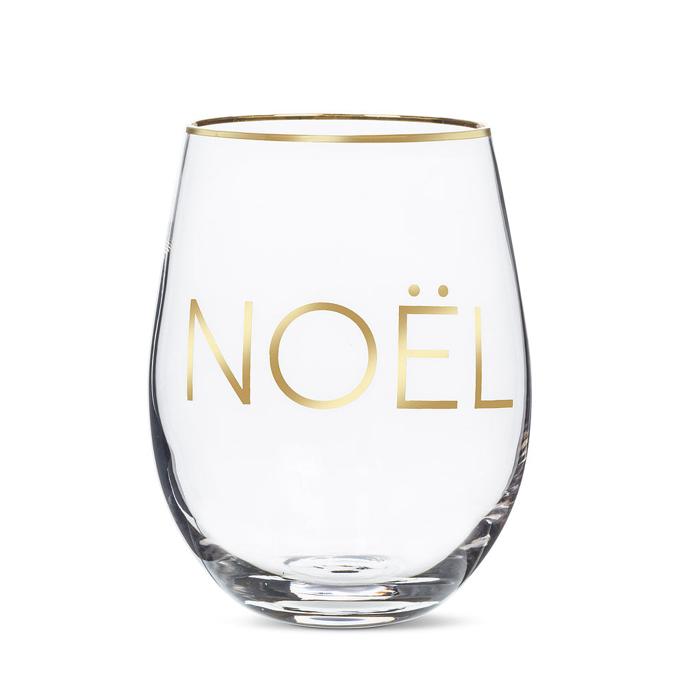 Verre à vin sans pied Noël