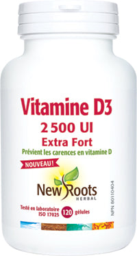 Vitamine D3 2 500 UI Extra Fort ( 120gélules)