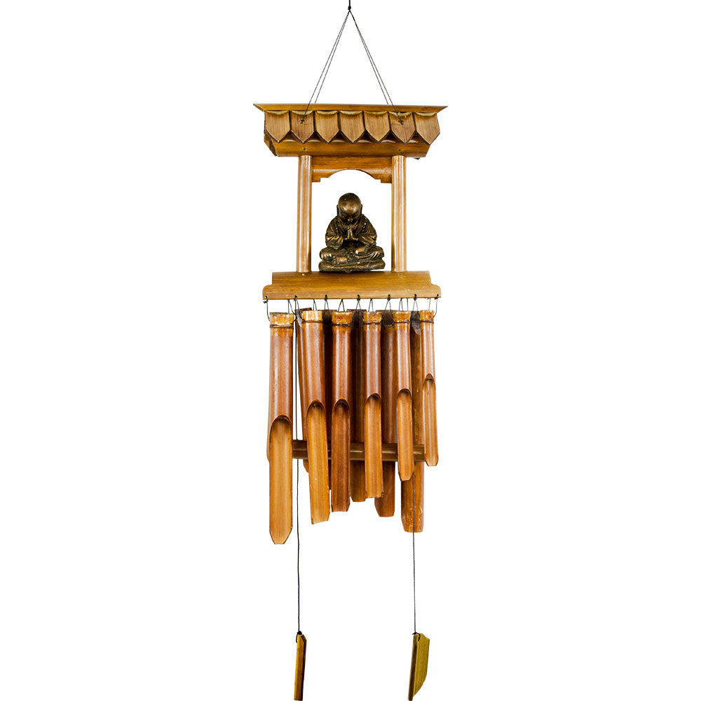 Carillon en bambou bouddha en son temple
