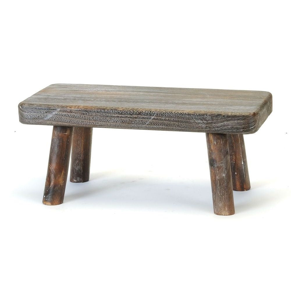 Tabouret de bois rectangulaire