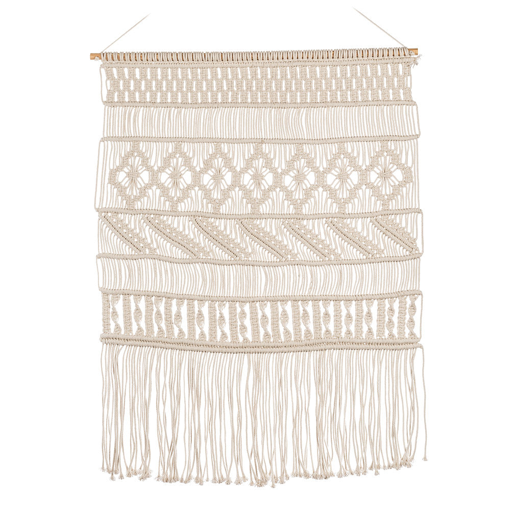 Grand macramé mural
