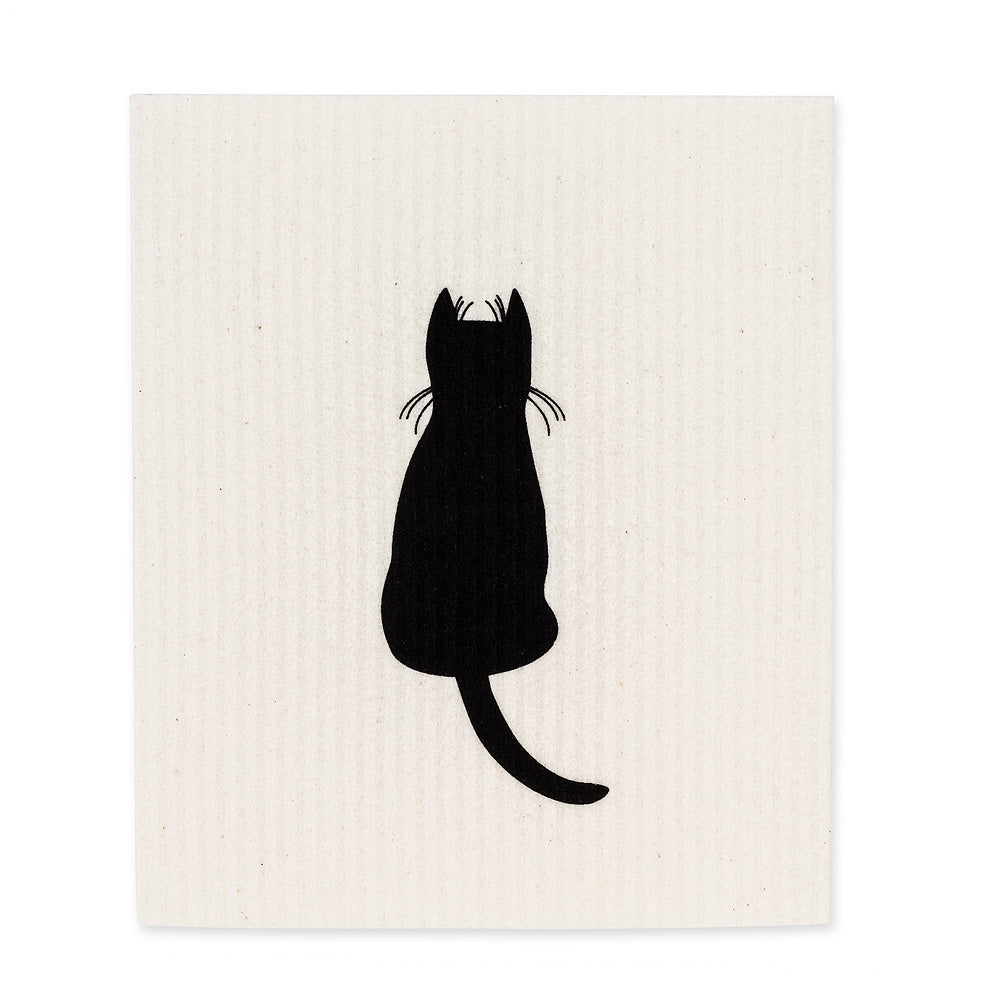 Lavette suédoise chat noir (ensemble de 2)