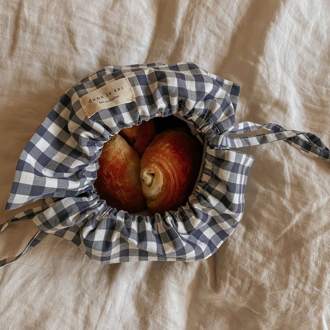 Sac à pain doublé Gingham