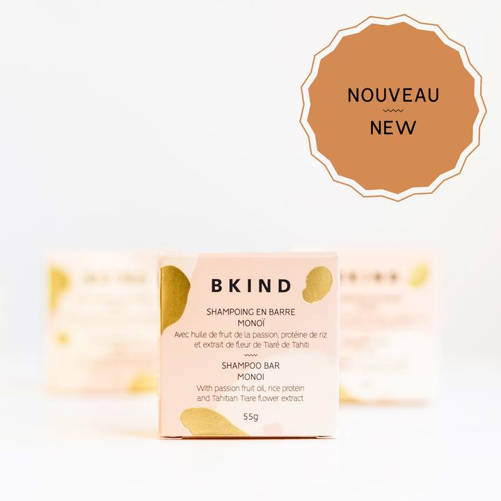 Shampoing en barre - Monoï pour cheveux secs ou fins