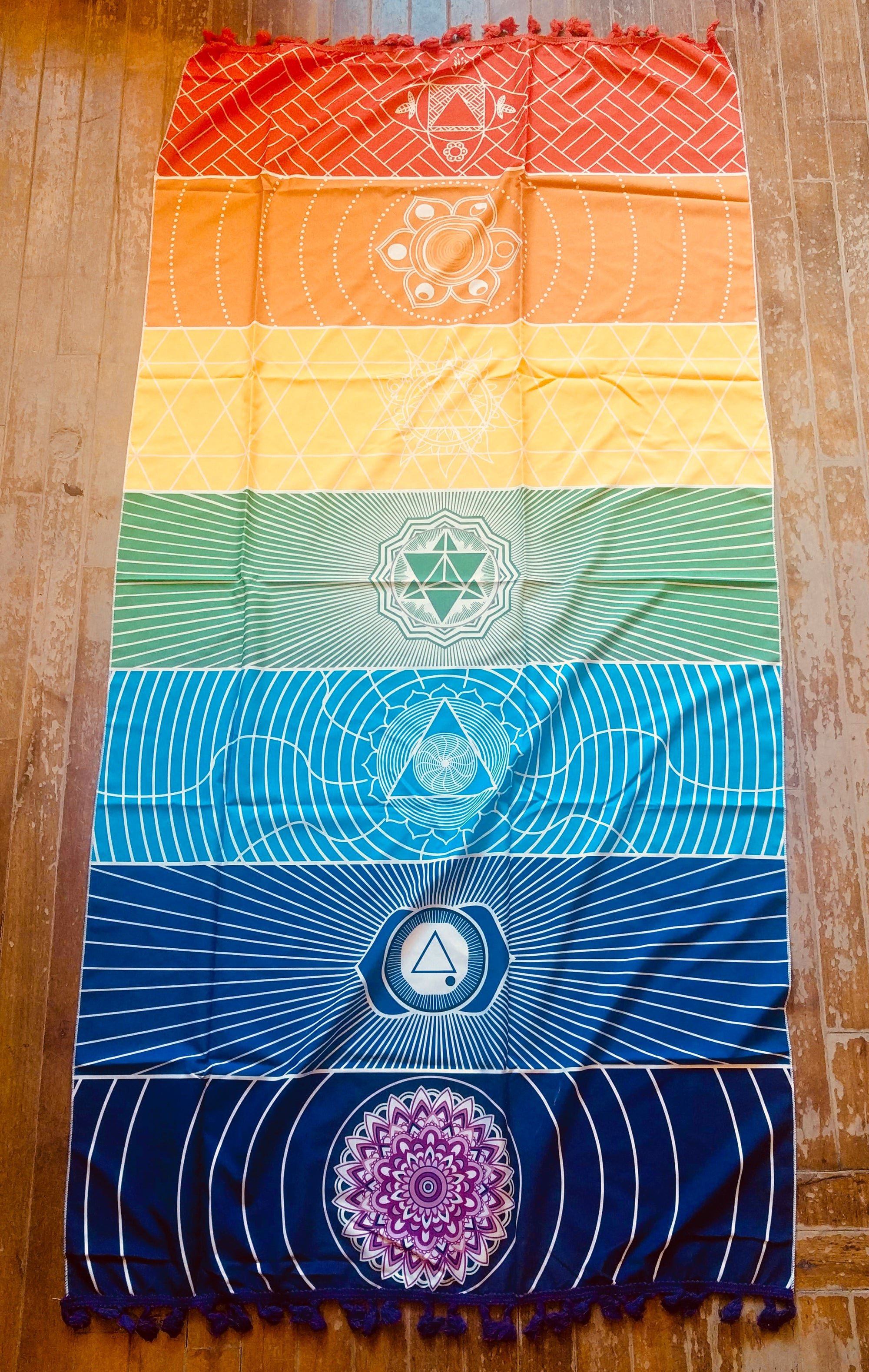 Tapis de méditation 7 chakras