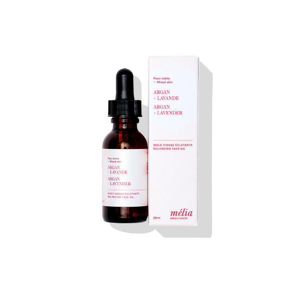 Huile visage Éclatante Argan + Lavande 28 ml | Mélia