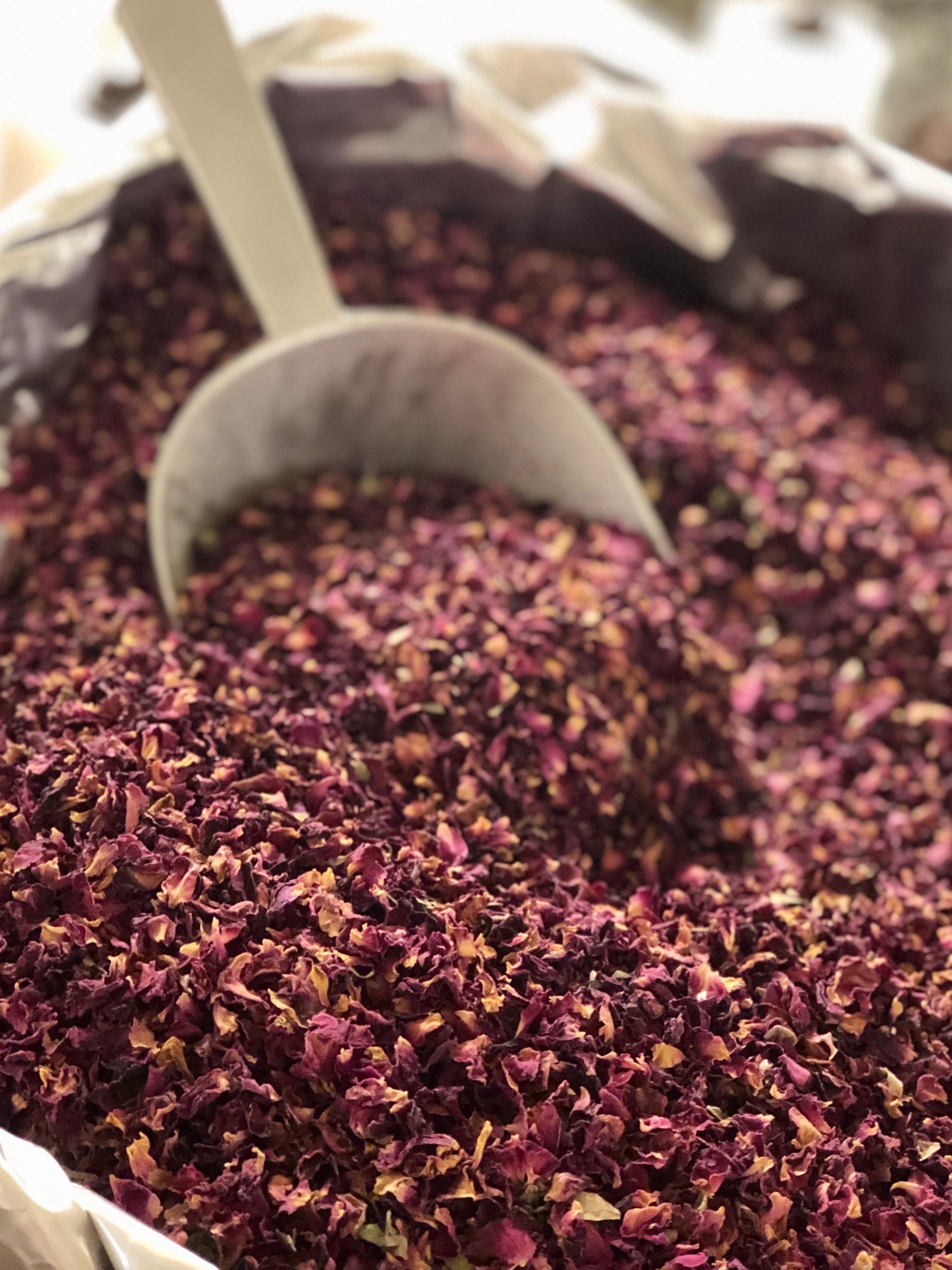 Rose, pétale, certifié bio