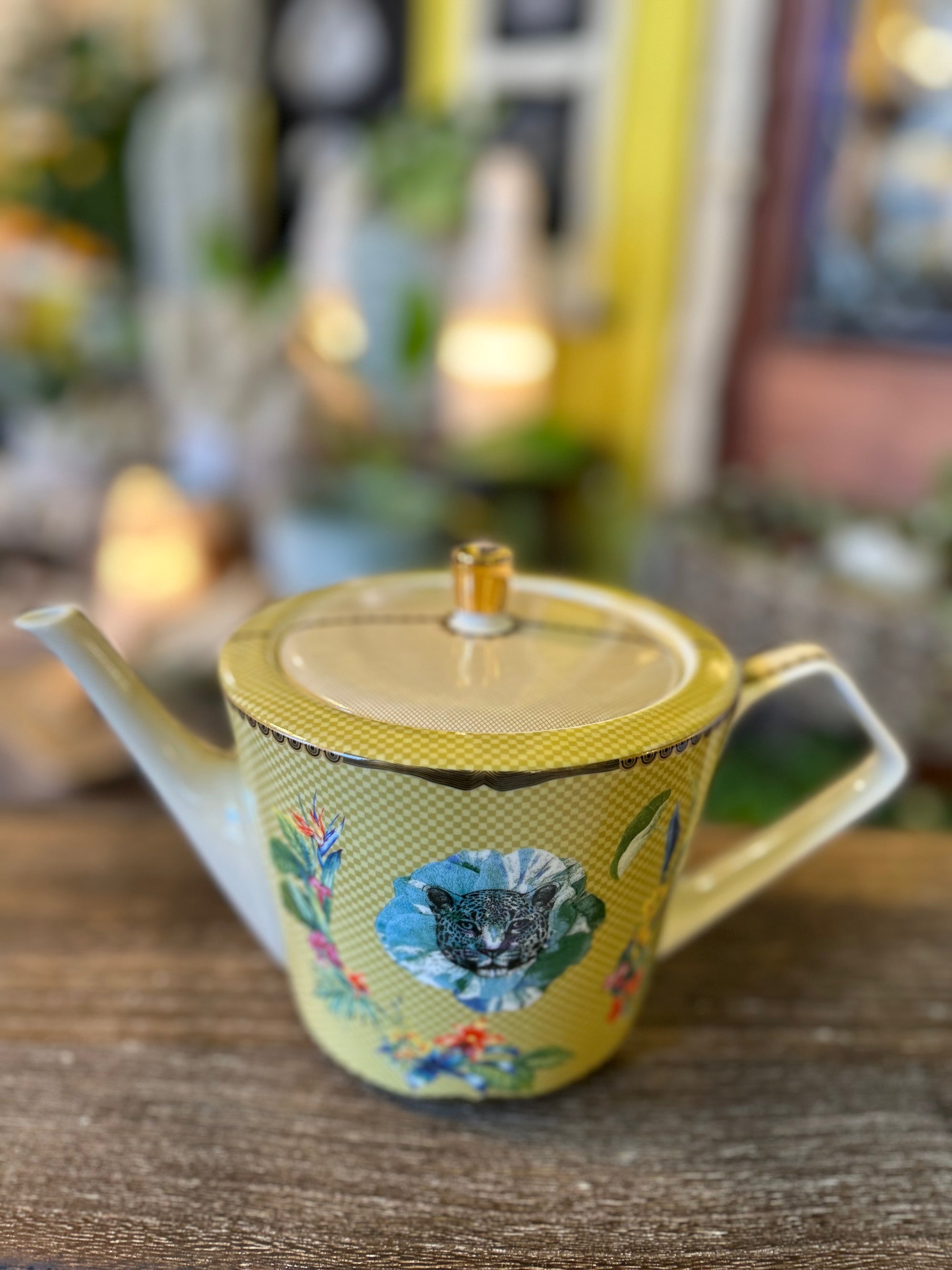 Théière jaune "Été sauvage"