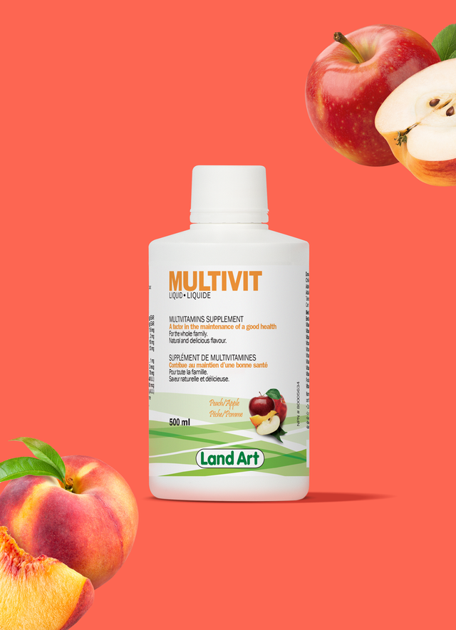Multivit Supplément Liquide | Pêche & Pomme