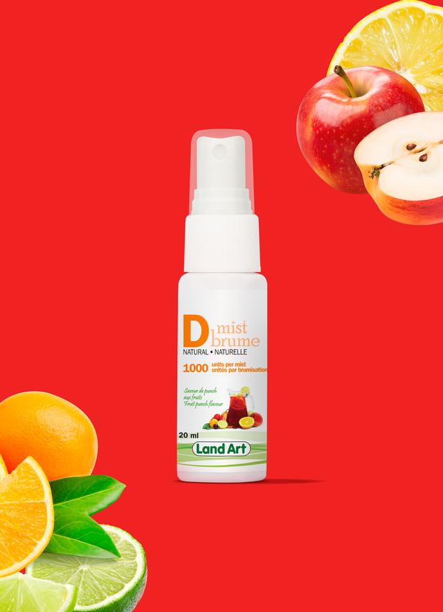 Vitamine D naturelle Vaporisateur buccal | Saveur de punch aux fruits