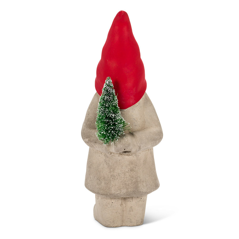 Gnome de la forêt  cachant un arbre