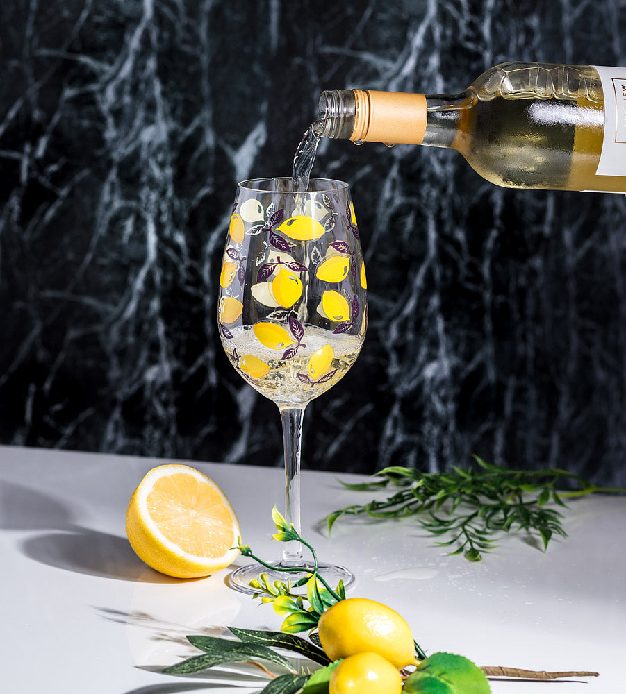 Coupe à vin "citrons de Sorrento"