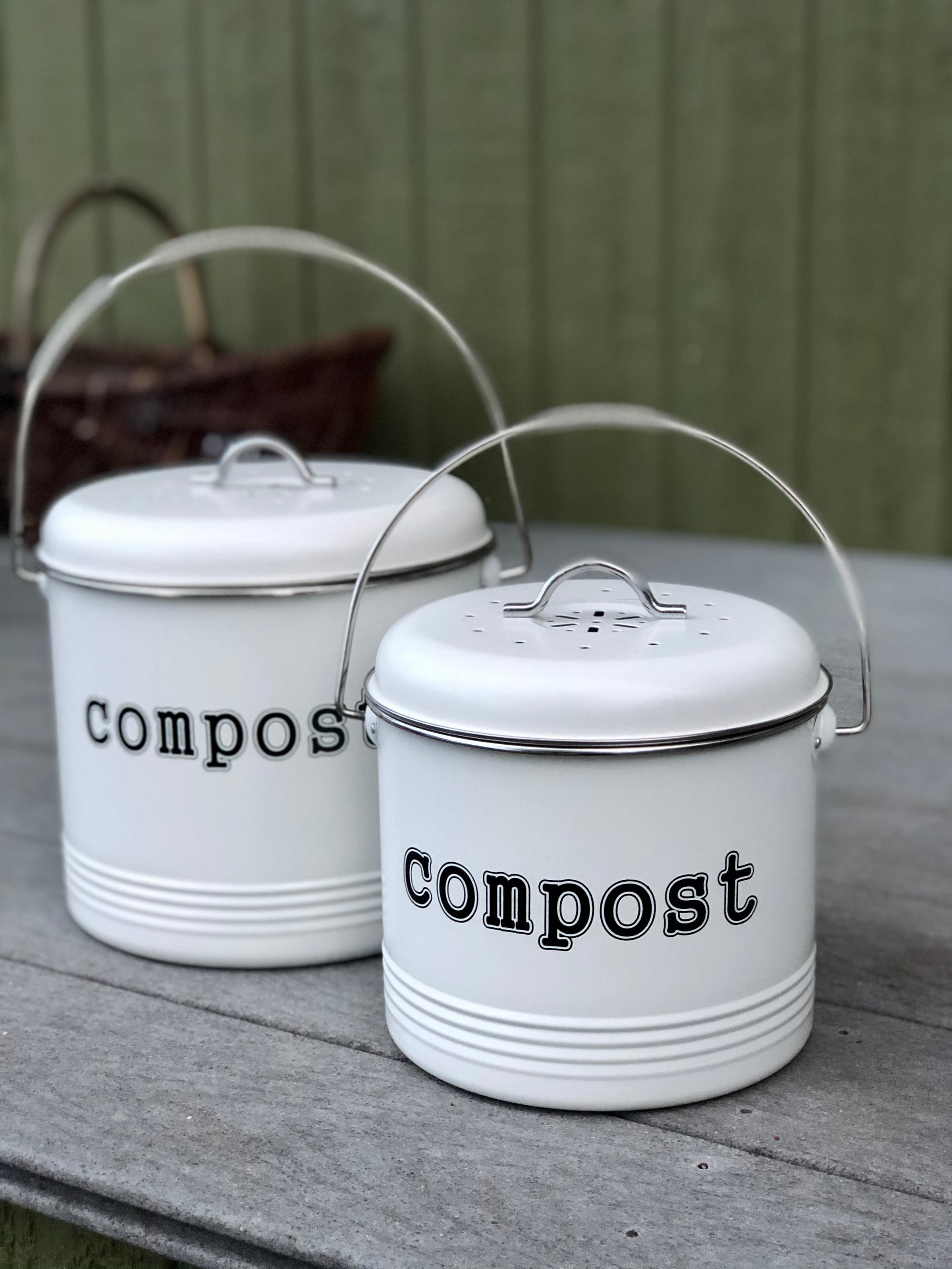 Poubelle à compost de comptoir COMPOST - Herboristerie Plaisir-Santé